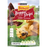 Een afbeelding van Bonzo Beggin' strips baconsmaak hondensnack