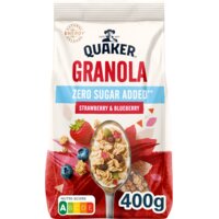 Een afbeelding van Quaker Granola zero sugar added strawberry