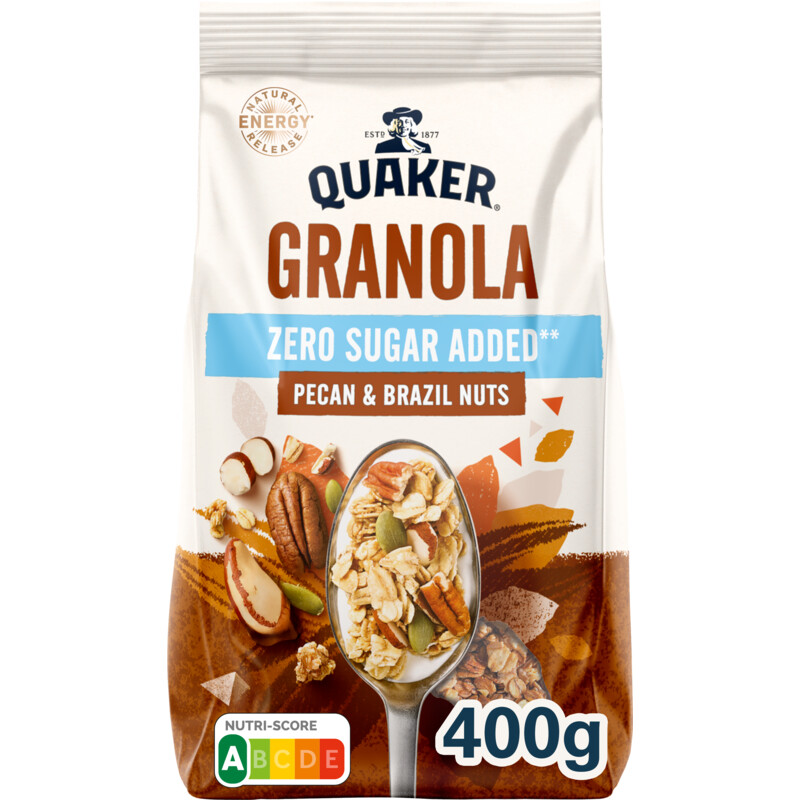 Een afbeelding van Quaker Granola zero sugar added pecan & nuts