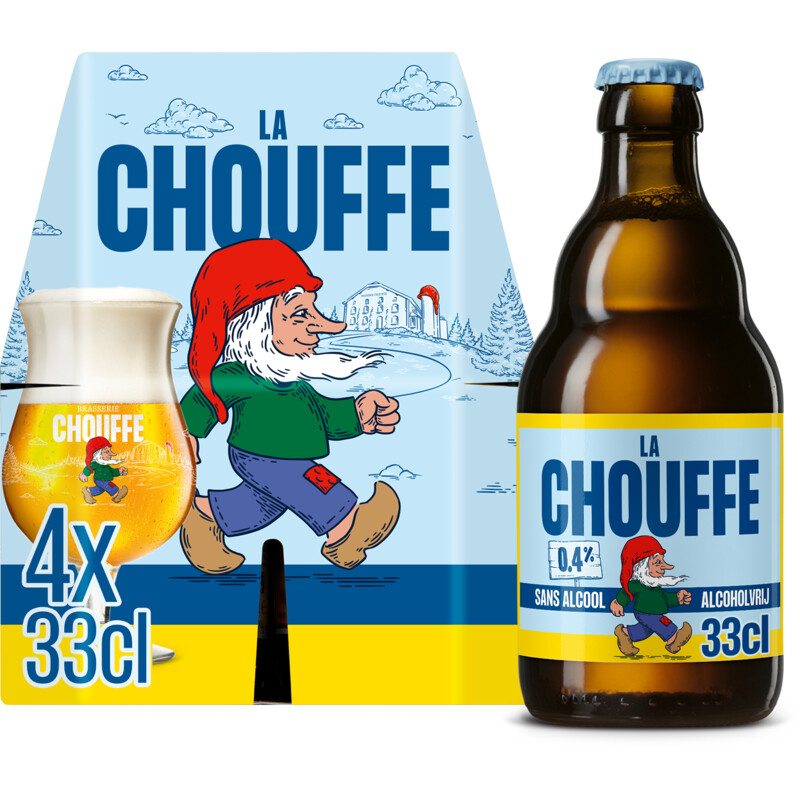 Een afbeelding van La Chouffe 0,4% 4-pack