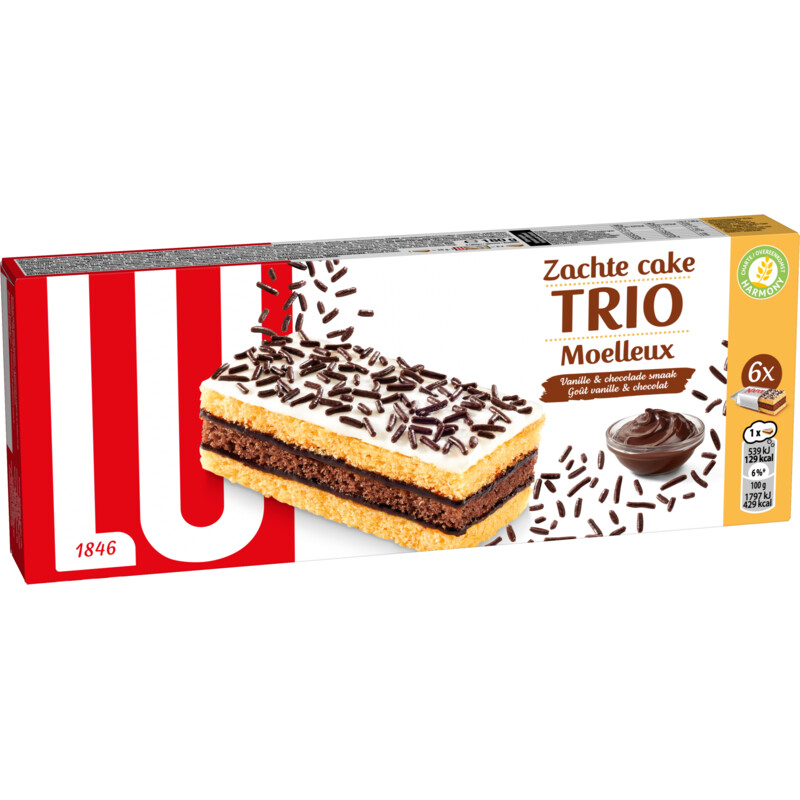Een afbeelding van LU Zachte cake trio moelleux