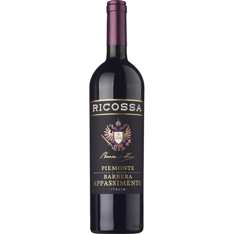 Een afbeelding van Ricossa Barbera piemonte appassimento