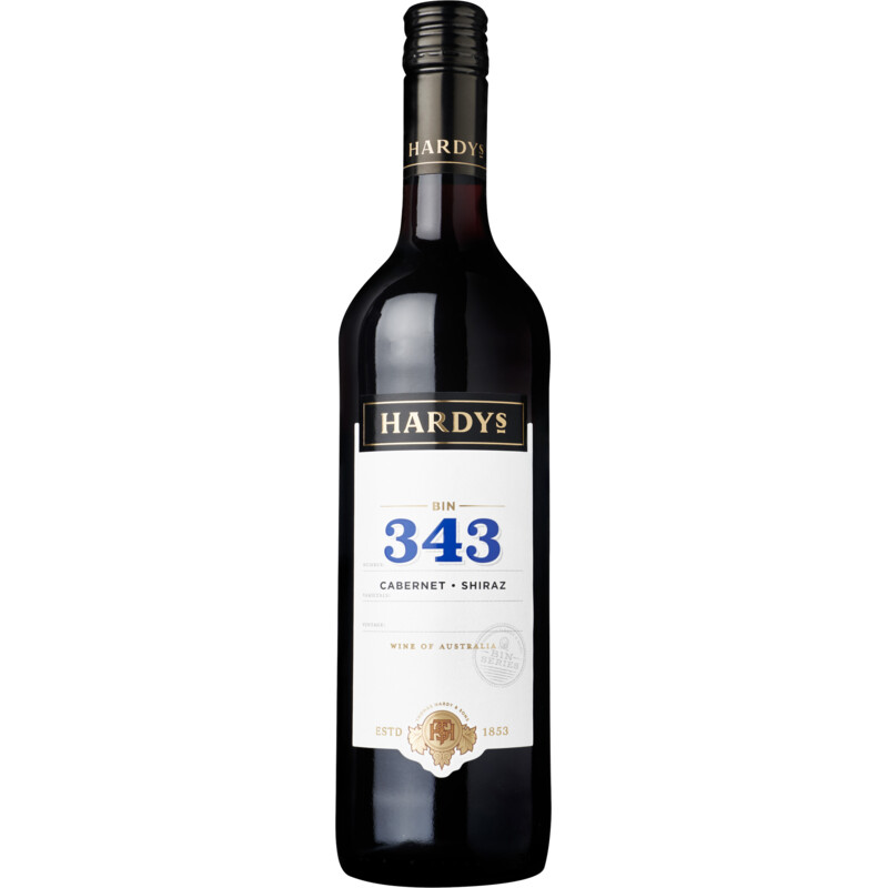 Een afbeelding van Hardys Bin 343 cabernet shiraz