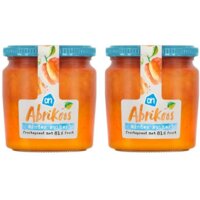 Een afbeelding van AH Fruitspread abrikoos 81% 2-pack