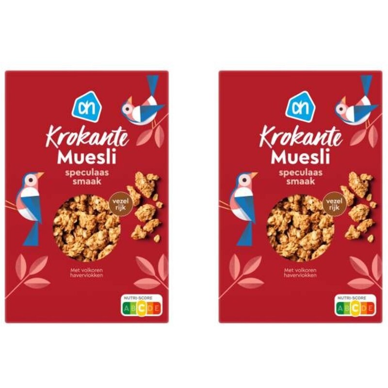 Een afbeelding van AH Krokante muesli speculaas smaak 2-pack