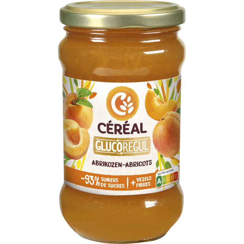 Een afbeelding van Céréal Glucoregul jam abrikozen minder suikers