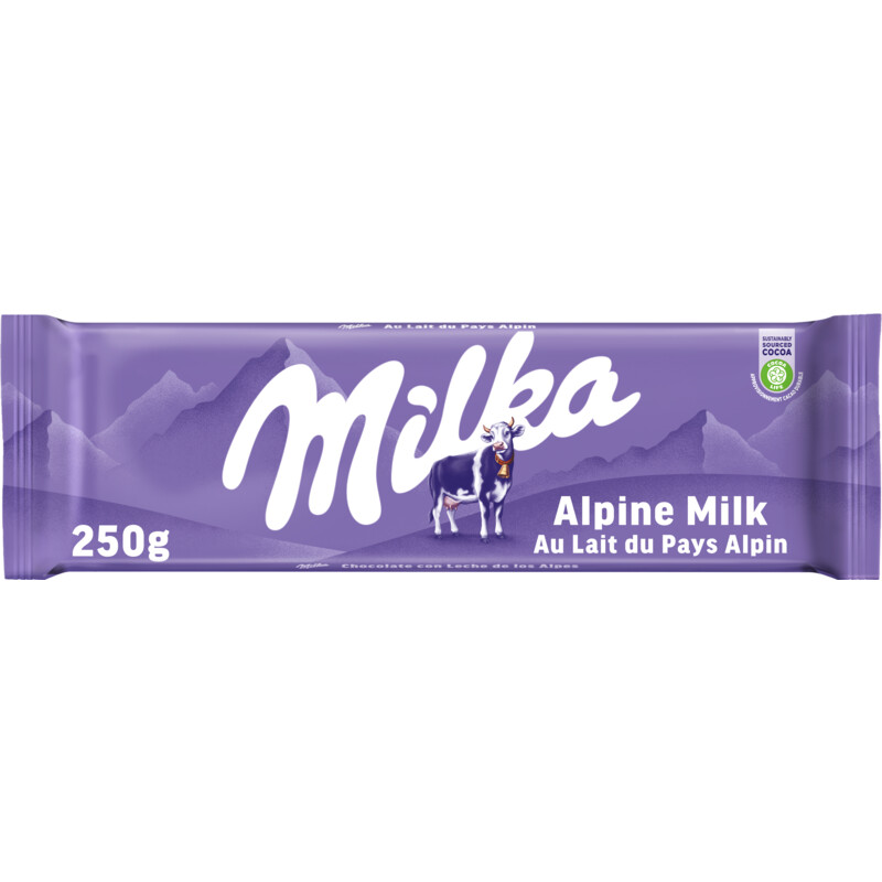 Een afbeelding van Milka Chocoladereep alpenmelk
