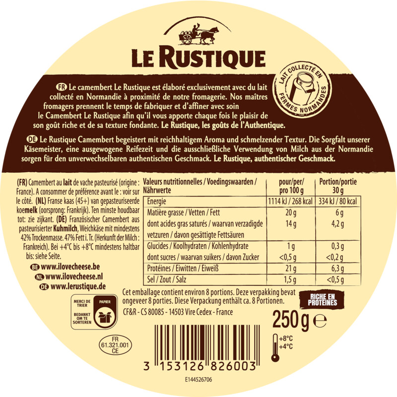 Een afbeelding van Le Rustique Camembert