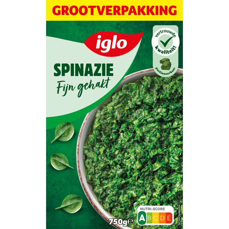 Een afbeelding van Iglo Spinazie fijn gehakt