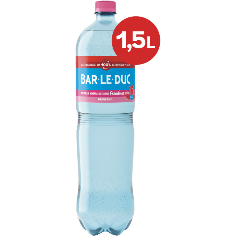 Een afbeelding van Bar-le-Duc Mineraalwater frambozen
