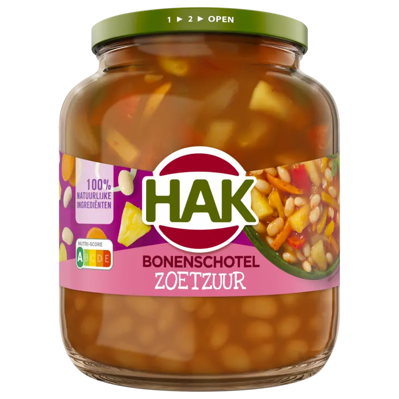 Hak Bonenschotel zoetzuur
