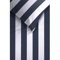 Een afbeelding van vtwonen 2-persoons dekbedovertrek streep blauw