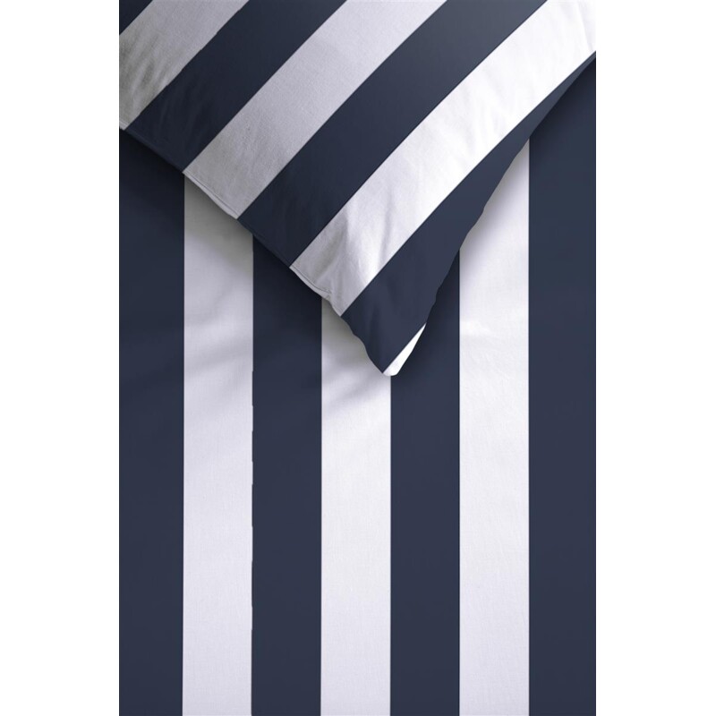 Een afbeelding van vtwonen 2-persoons dekbedovertrek streep blauw