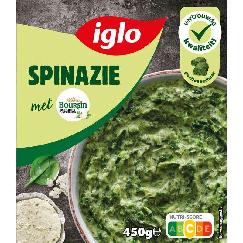 Een afbeelding van Iglo Fijngehakte spinazie met boursin