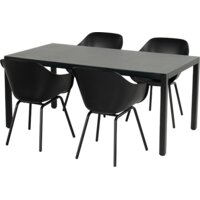 Een afbeelding van Hartman Diningset 170 zwart iris zwart