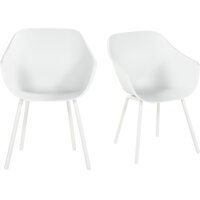 Een afbeelding van Jill Tuinstoel royal aluminium naturel wit 2x