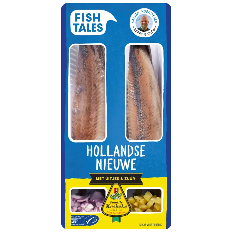 Hollandse nieuwe met kesbeke zuur