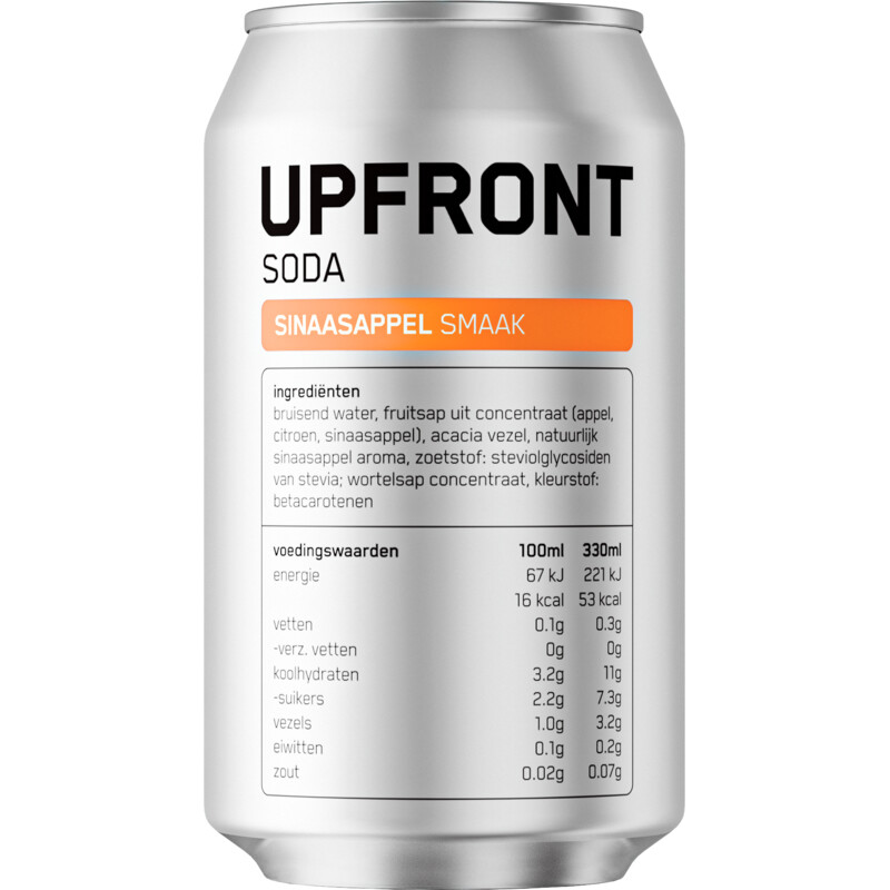 Een afbeelding van Upfront Soda sinaasappel smaak