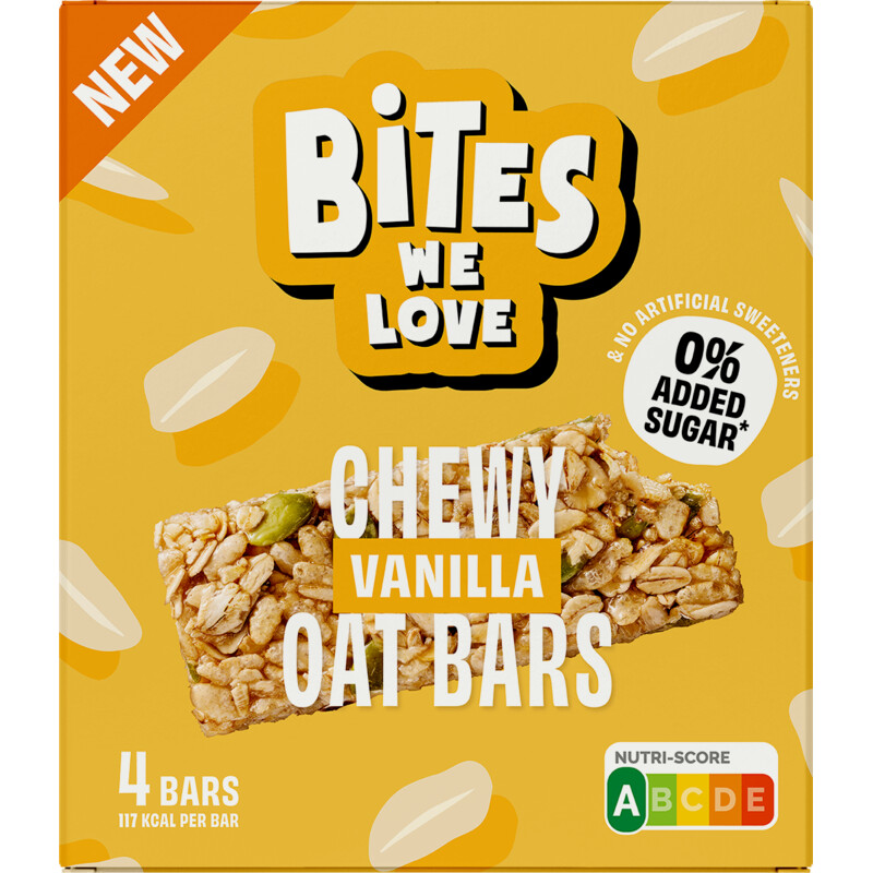Een afbeelding van BitesWeLove Chewy oat bars vanille