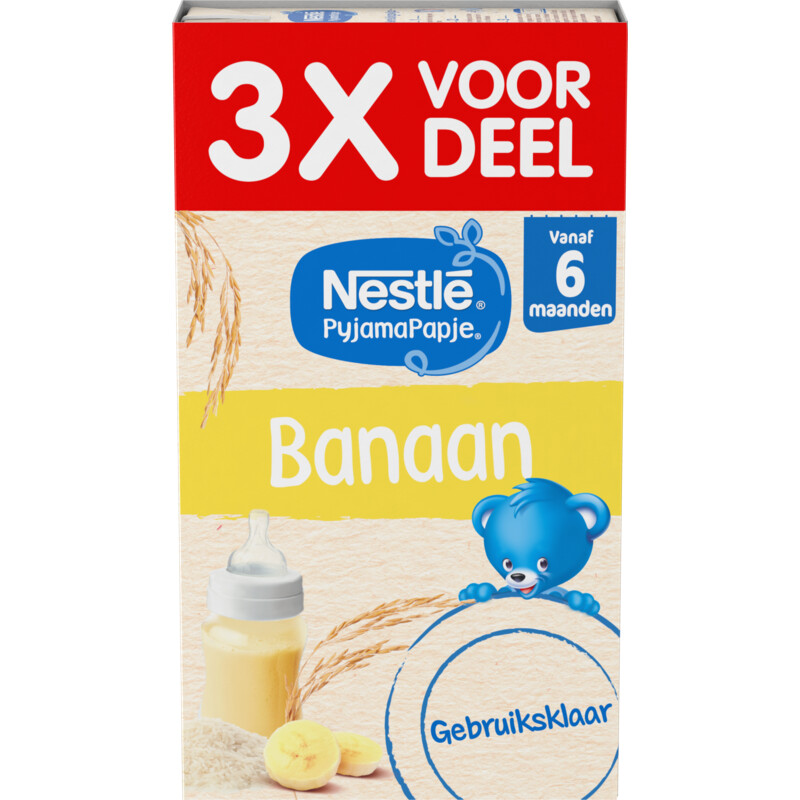 Een afbeelding van Nestlé Pyjamapapje banaan 6m+ 3x voordeel