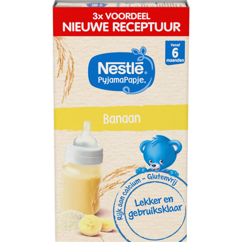 Een afbeelding van Nestlé Pyjamapapje banaan 6m+ 3x voordeel