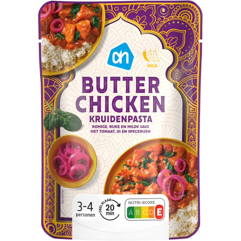 Een afbeelding van AH Butter chicken kruidenpasta