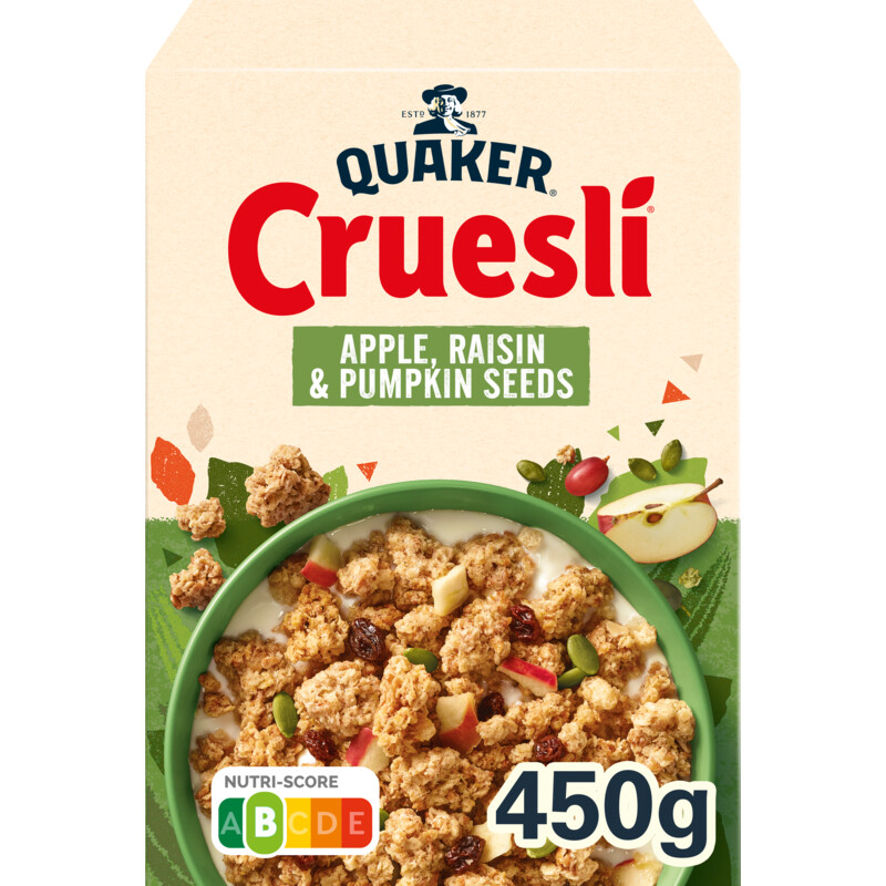 Een afbeelding van Quaker Cruesli appel & rozijn