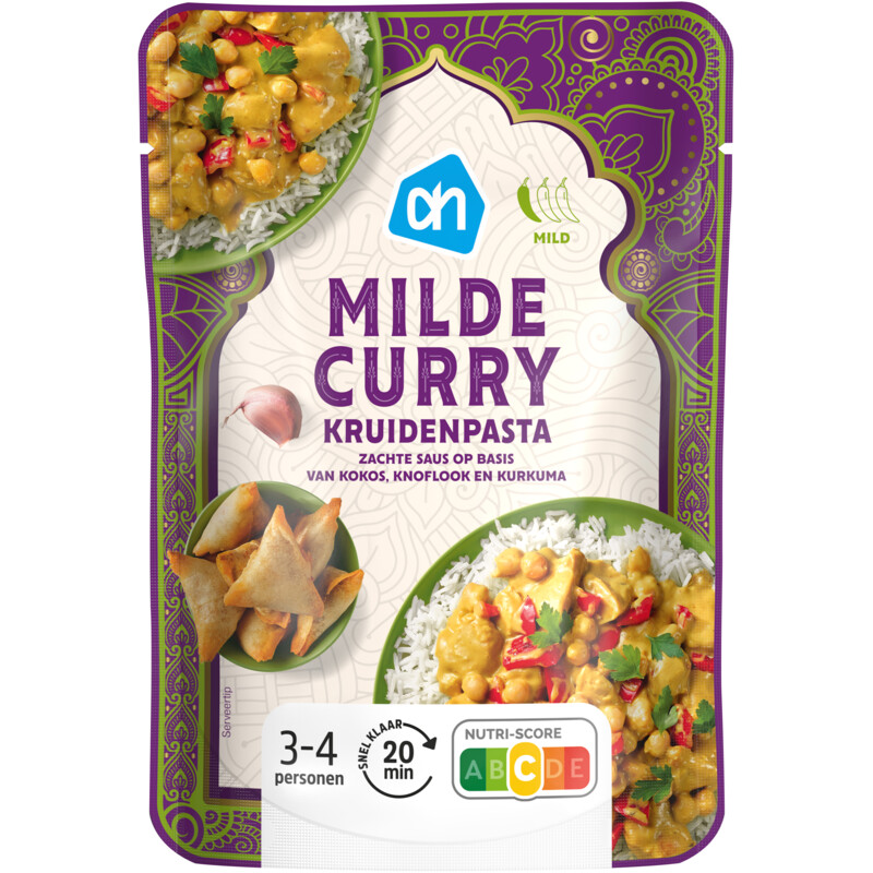 Een afbeelding van AH Milde curry kruidenpasta