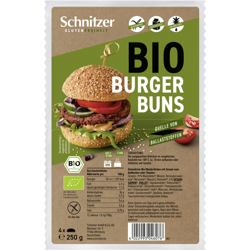 Een afbeelding van Schnitzer Bio burger buns glutenvrij