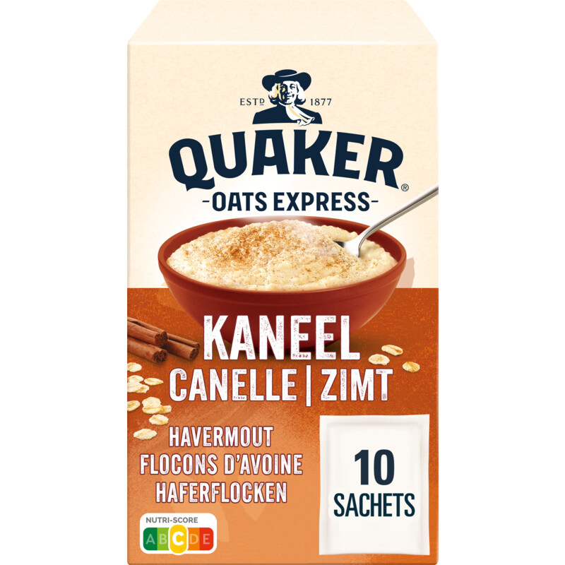 Een afbeelding van Quaker Oats express kaneel havermout
