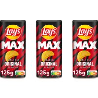 Een afbeelding van Lay's MAX Salted Canister 3-pack