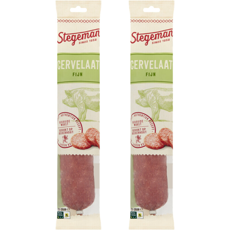 Een afbeelding van Stegeman Cervelaat Fijn 2-pack