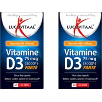 Een afbeelding van Lucovitaal D3 75mcg forte vitamine capsules 2-pack