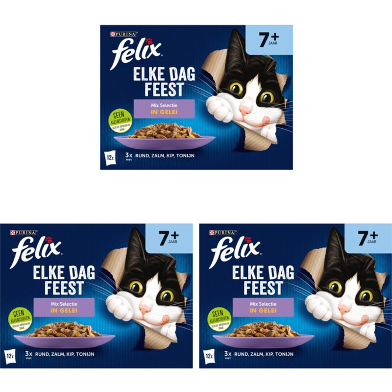 Een afbeelding van Felix Elke dag feest 7+ mix gelei 3-pack