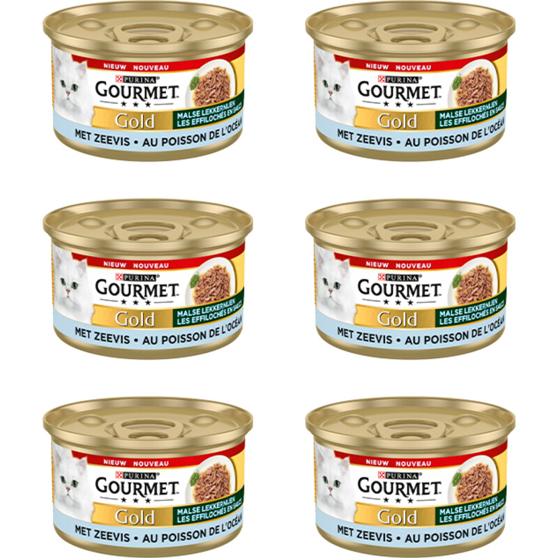 Een afbeelding van Gourmet Gold malse lekkernijen met zeevis 6-pack