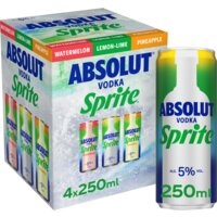 Een afbeelding van Absolut Vodka sprite 4-pack