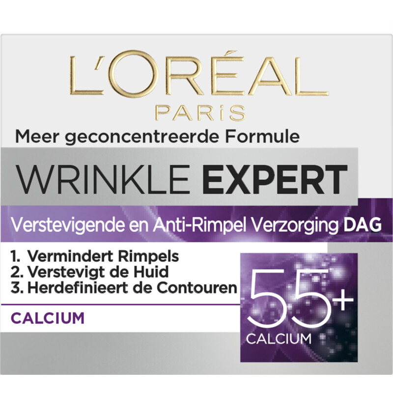 Een afbeelding van L'Oréal Wrinkle expert anti-rimpel 55+ dagcrème