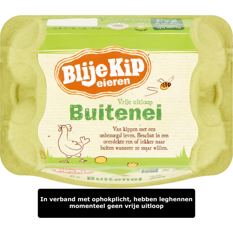 Een afbeelding van Blije Kip eieren Vrije uitloop buitenei
