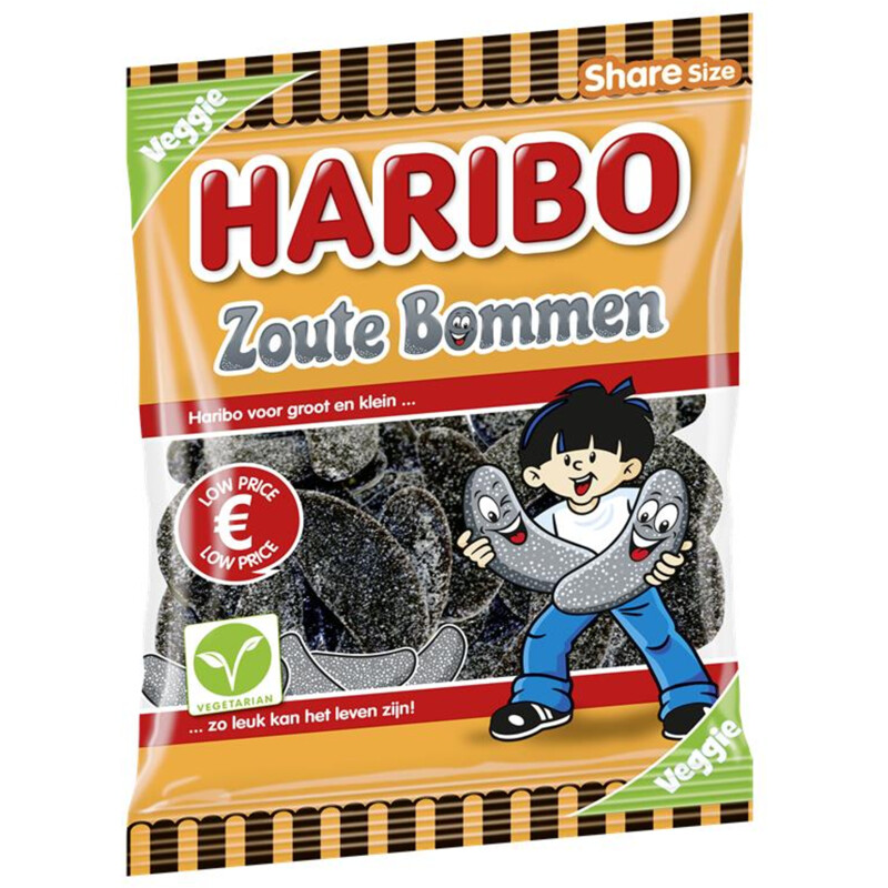 Een afbeelding van Haribo Zoute Bommen