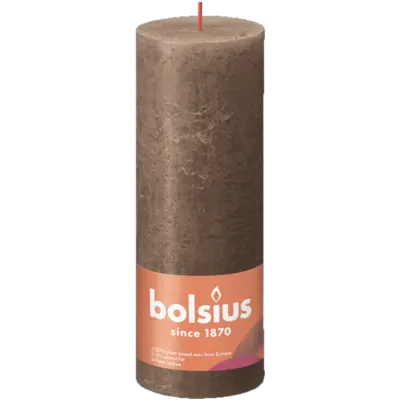 pdp-image-Bolsius Rustieke kaars donkerbruin 19cm