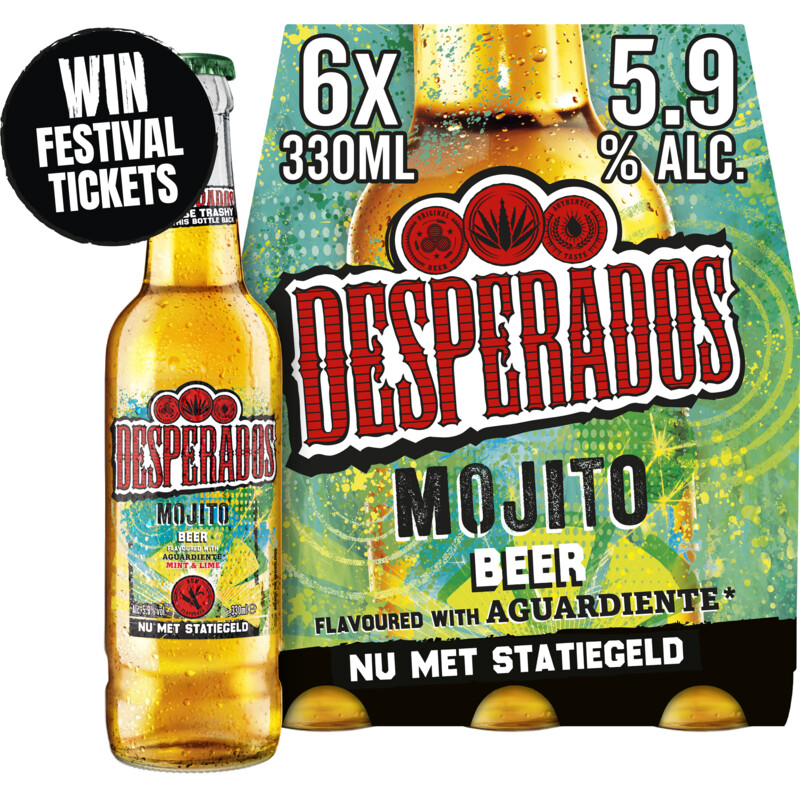 Een afbeelding van Desperados Mojito bier 6-pack