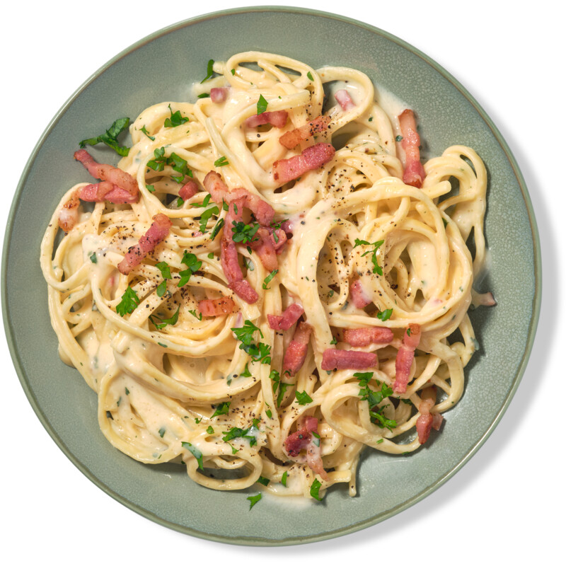 Een afbeelding van AH Linguini carbonara