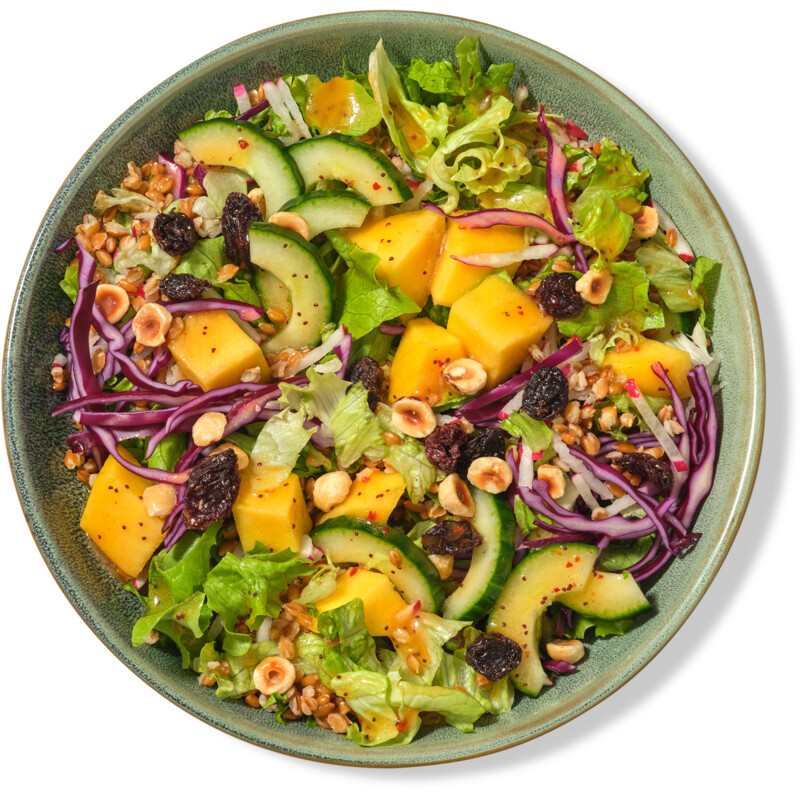 Een afbeelding van AH Terra Plantaardig maaltijdsalade mango hazel