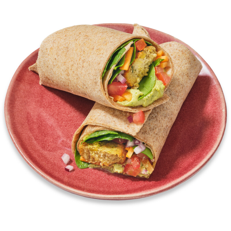 Een afbeelding van AH Terra Plantaardige wrap falafel tomaat
