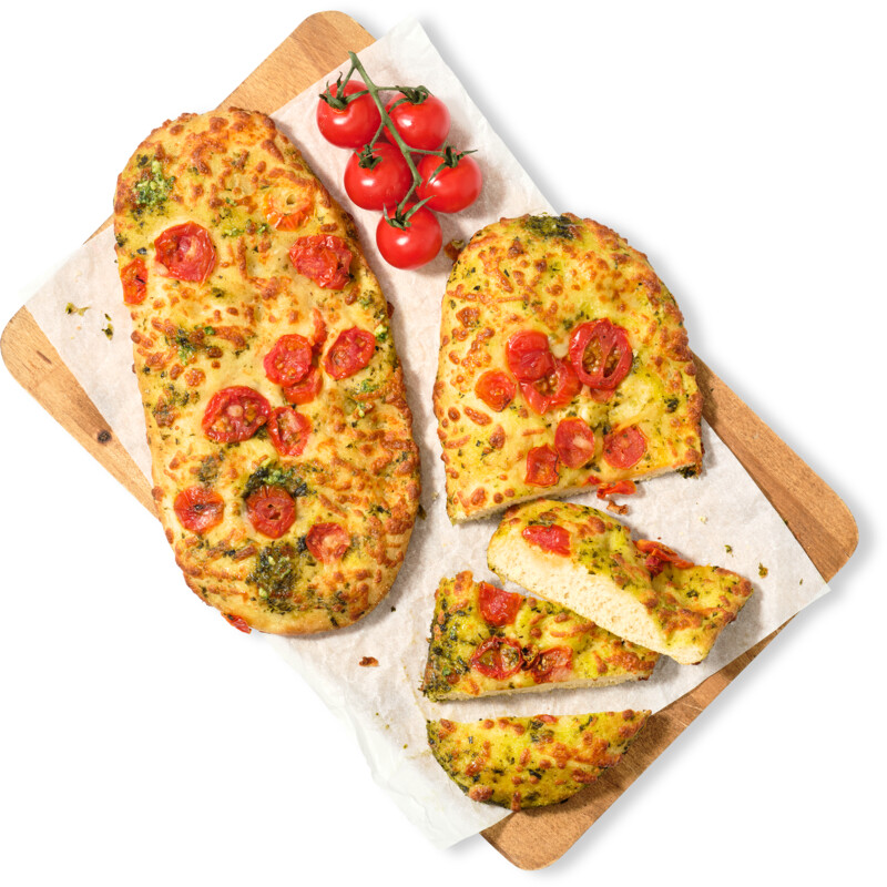 Een afbeelding van AH Focaccia basilicum tomaat