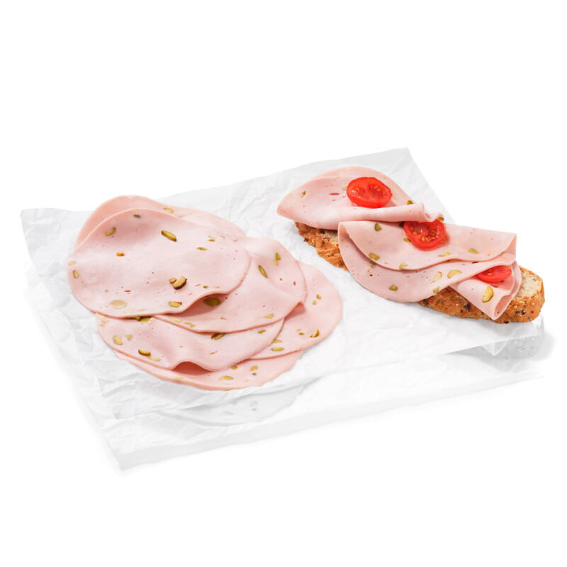 Een afbeelding van AH Terra Plantaardige mortadella met pistache