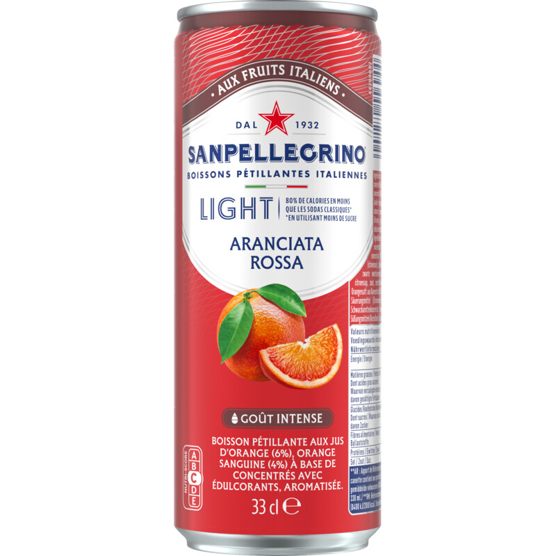 Een afbeelding van S. Pellegrino Aranciata rossa light