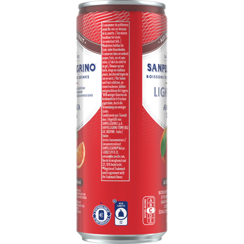 Een afbeelding van S. Pellegrino Aranciata rossa light