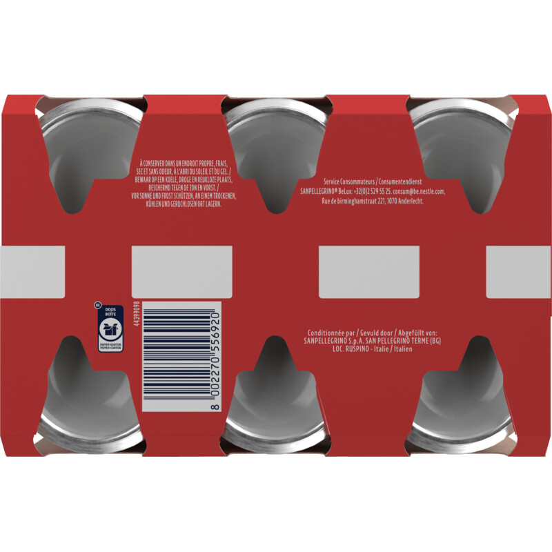 Een afbeelding van S. Pellegrino Aranciata rossa light 6-pack
