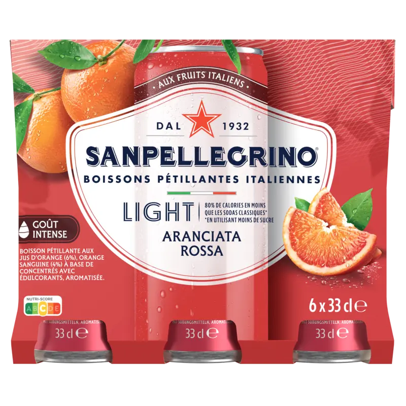 S. Pellegrino Aranciata rossa light 6-pack